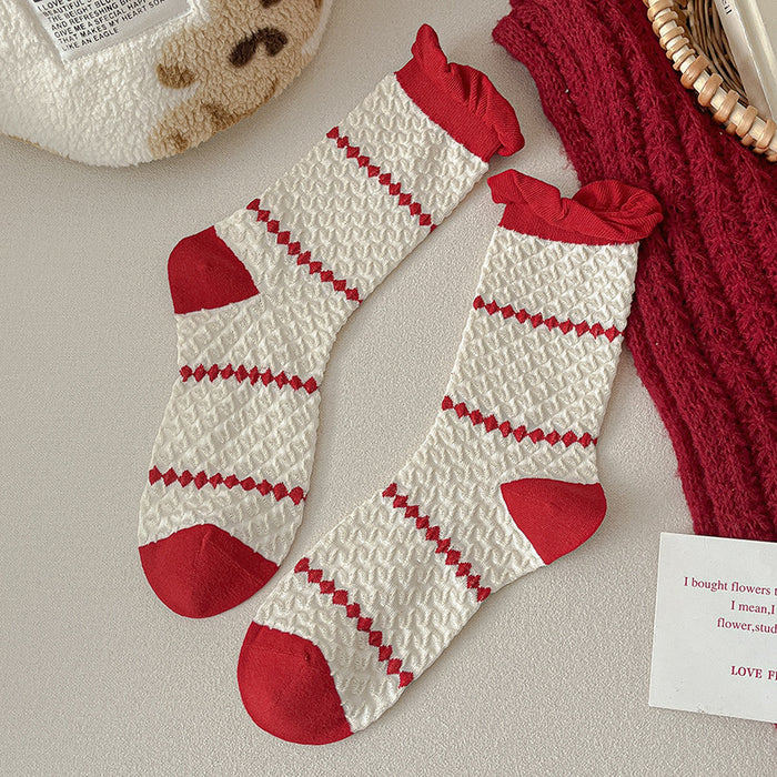 Wholesale Socks, mid tube socks, autumn cute cartoon cotton socks