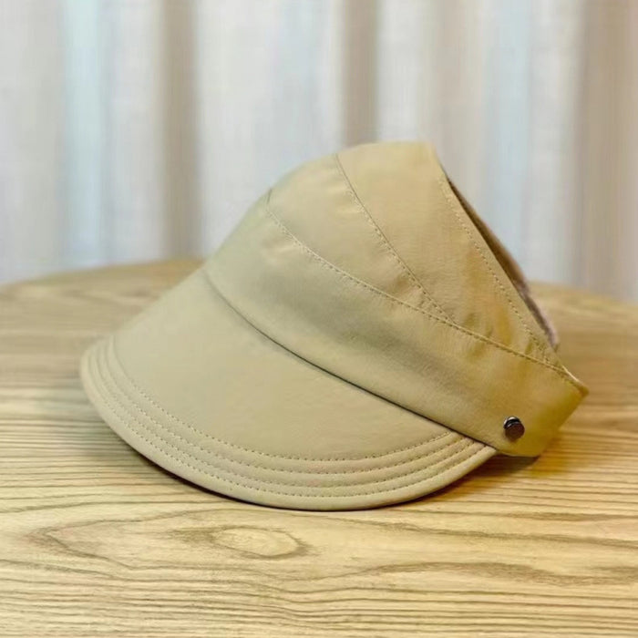 Wholesale Duck tongue empty top fisherman hat can be tied sun hat, ponytail sun protection, UV protection, foldable hat