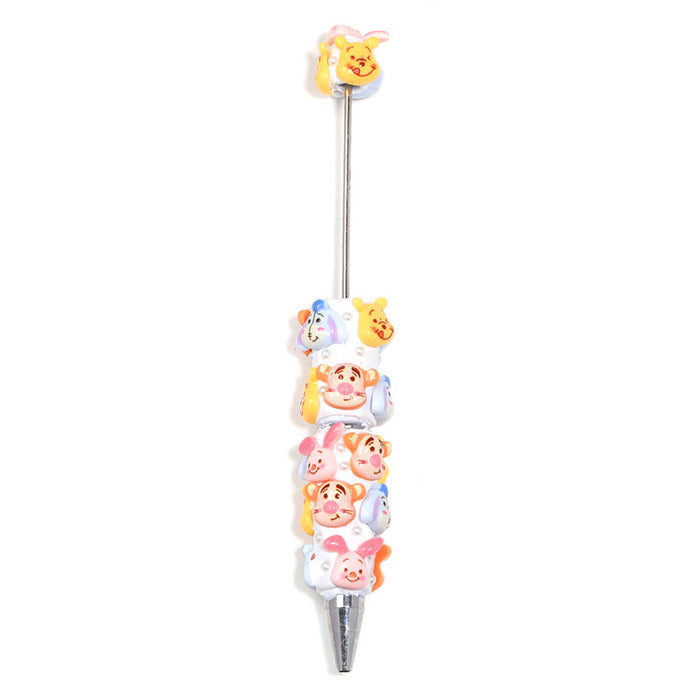 Wholesale Fashion Cartoon Bear Ballpoint Pen Resin Bead DIY Craft Gift minimum quantity: 5