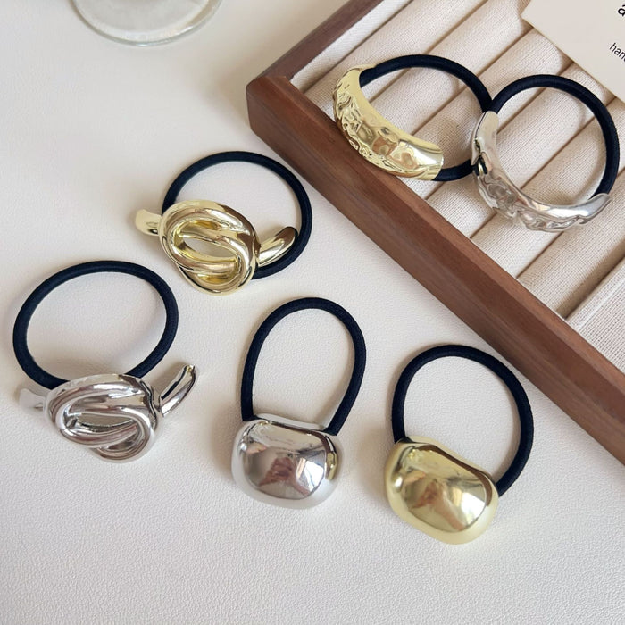 Wholesale Metal Cross Golden Head Rope Ball Head Rubber Hair Ring Hair Rope