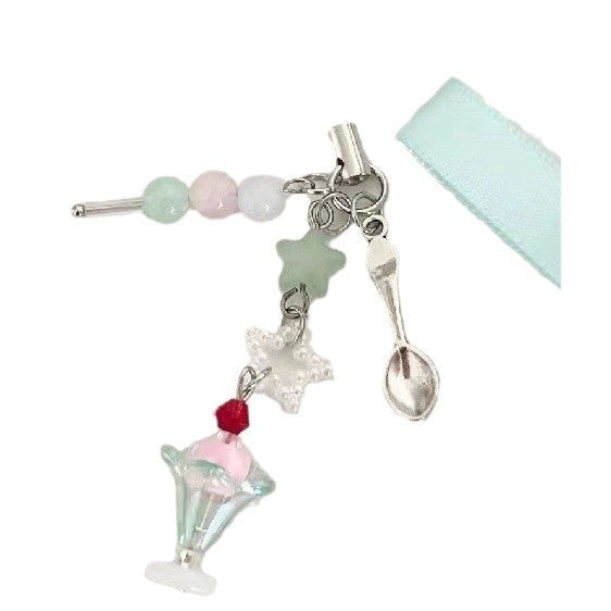 Wholesale mobile phone pendant handmade beaded headset pendant