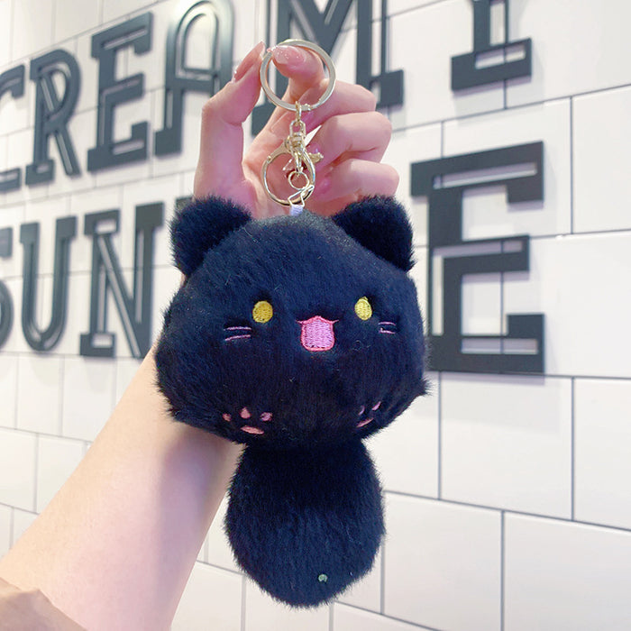 Wholesale Cute plush cat couple doll pendant small doll keychain schoolbag key chain ornaments backpack