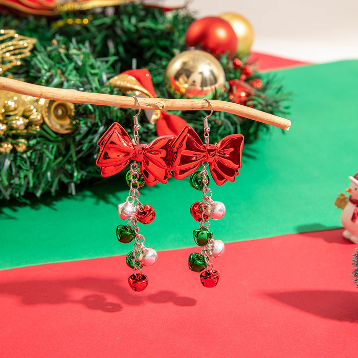 Wholesale Red Iron Bow Earrings Fashion Jewelry Accessory for Women Boutique Resale MOQ≥2