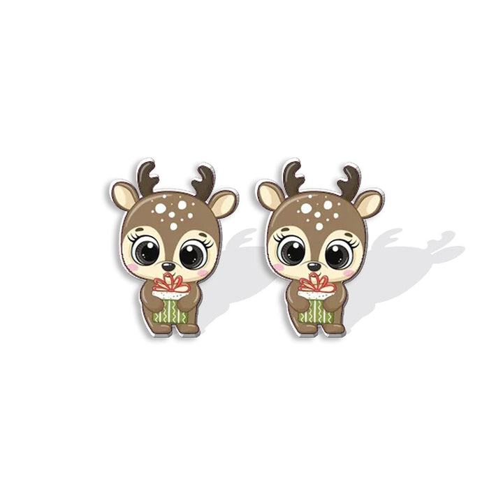 Wholesale Earrings Acrylic Christmas Moose Mug Cat JDC-ES-XiangL078