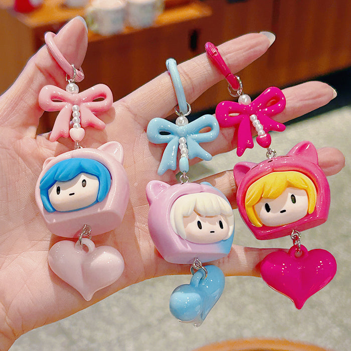 Wholesale Traveler  Resin Cartoon Keychain Cute  Bag Pendant Small Gift
