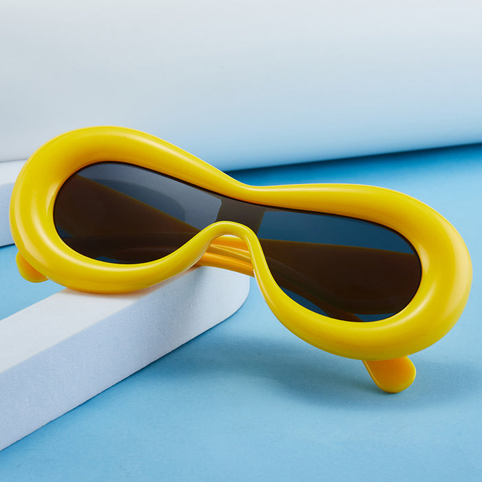 Wholesale Cute and funny one-piece sunglasses, fashionable sunglasses, sunglasses