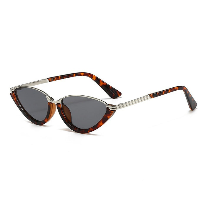 Wholesale Retro Cat Eye Semi-Rim Sunglasses