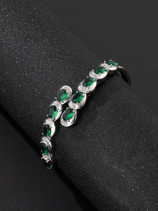 Wholesale Crystal Bracelet Female Color Zircon Bracelet Full Diamond Luxury Hand Jewelry