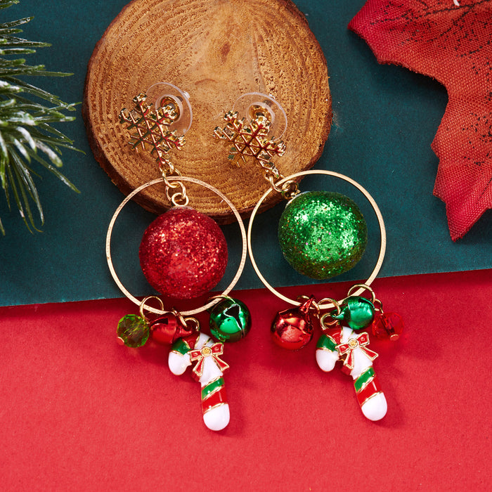 Wholesale New Christmas Earrings Snowflake Snowman Cookie Pattern Earrings