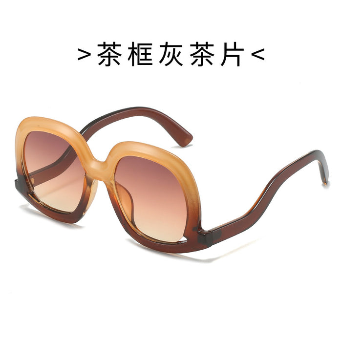 Wholesale New trendy sunglasses, retro large frame sunglasses, sunglasses