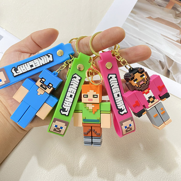 Wholesale Building Block Keychain Pendant Car Accessories Keychain Claw Machine Small Gift Pendant