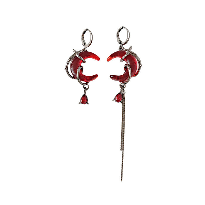 Wholesale Haoshi Crescent Asymmetric tassel Ear Buckle New Design with Unique Personality Earrings