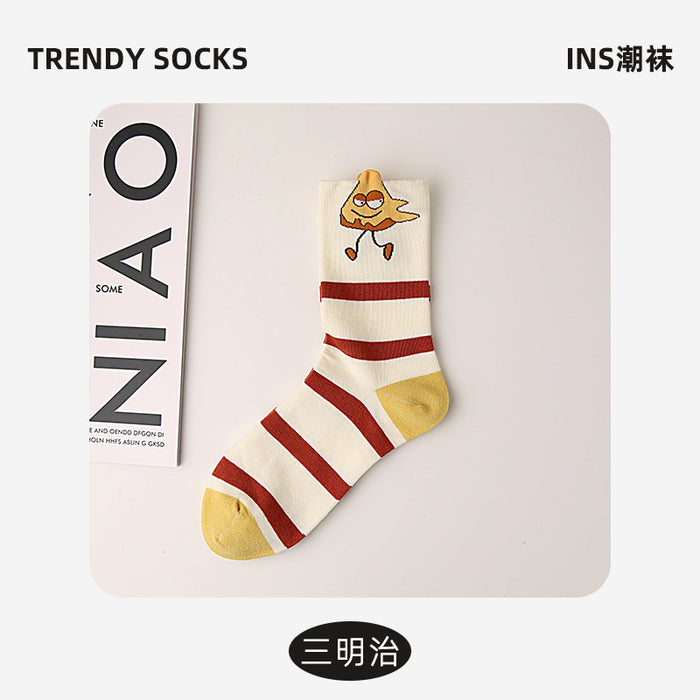 Wholesale New Cute Cartoon Socks with Creative and Bizarre Boneless Versatile Cotton Socks