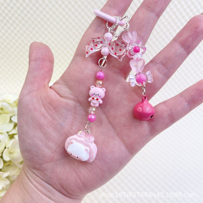 Wholesale Bracelet Decorative Pendant Mobile Phone Hanging Keychain Doll DIY Cute Bag Hanging Chain
