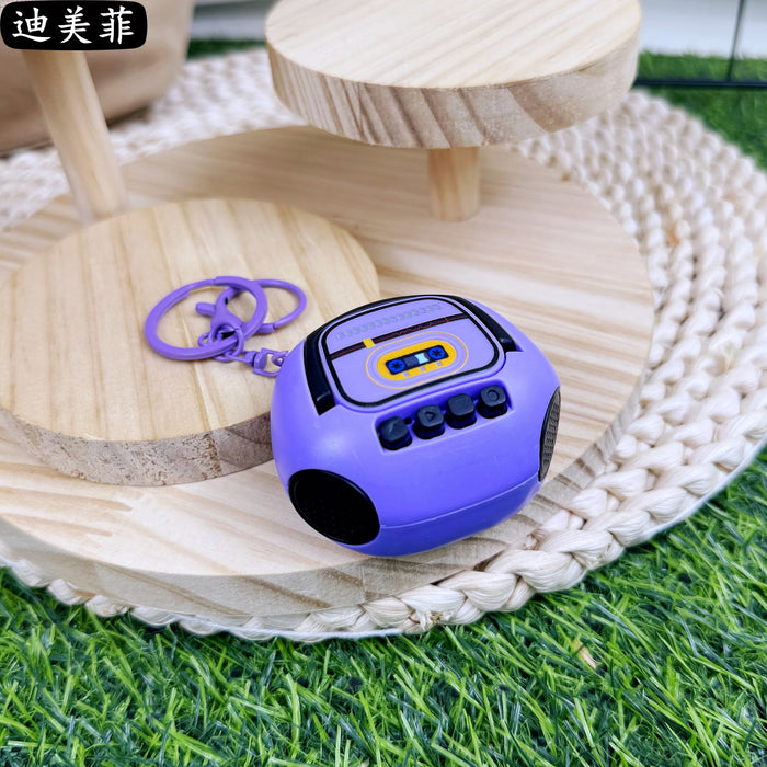 Wholesale Nostalgic Retro Recorder Keychain Cute Cartoon Mini Audio Sound Small Toy Student Pendant Small Gift