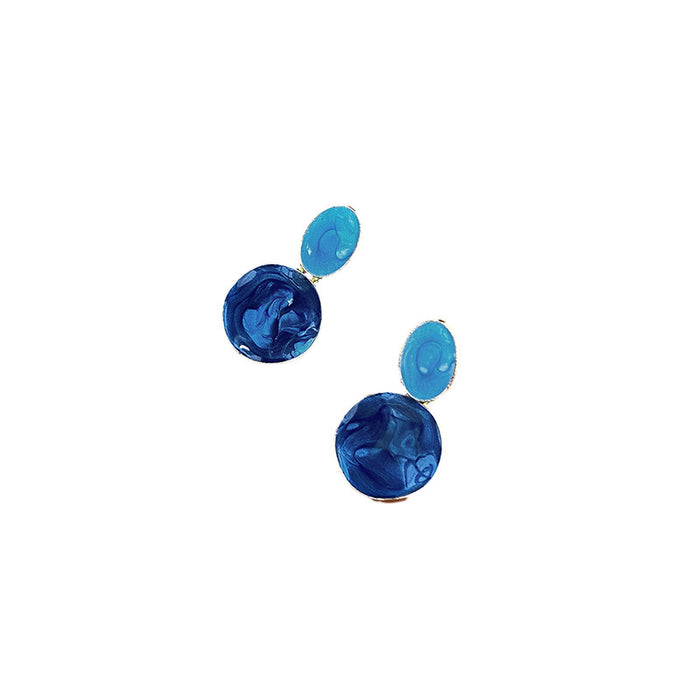 Wholesale Small niche design earrings with high-end and exquisite texture, sea blue earrings
