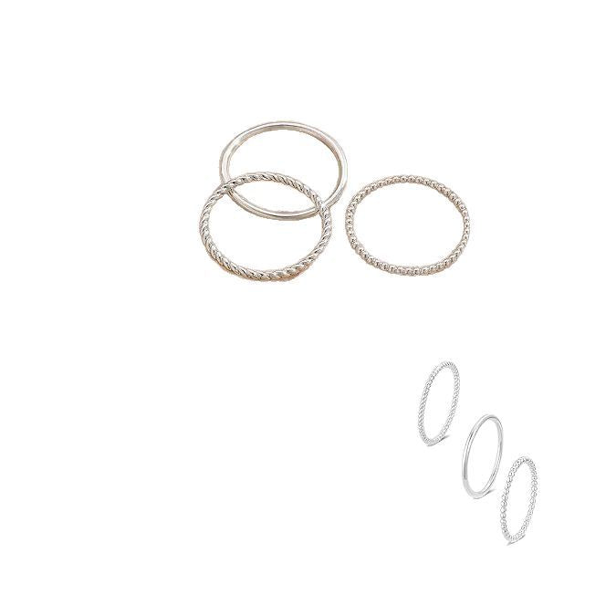 Wholesale Three layers of high-grade diamond Fried Dough Twists net overlay ring micro inlay design luxury ring