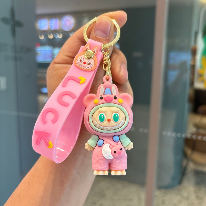 Wholesale Creative keychain cartoon sheep pendant toy baby grabber cute keychain ring