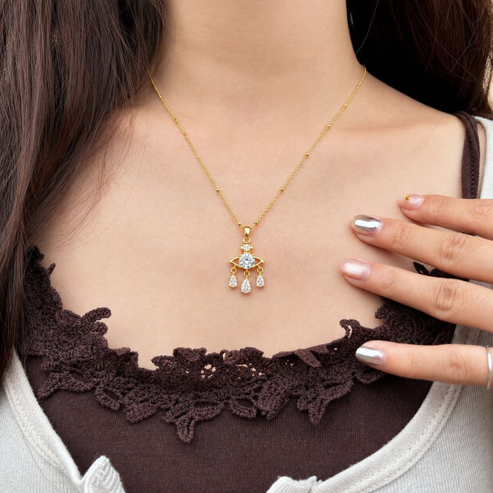 Wholesale Gold Plated Dreamcatcher Pendant Necklace