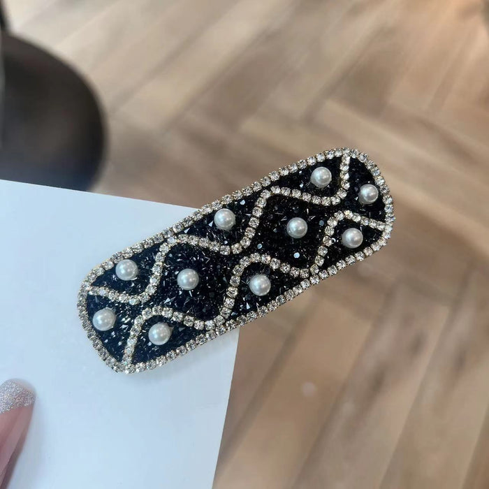 Wholesale Pearl Rhinestone Hairpin Side Clip Bangs Clip Back Head