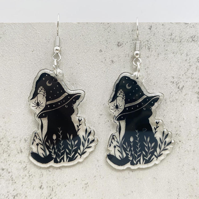 Wholesale  Earrings Cartoon Cat Horror Pumpkin Ghost Acrylic Earrings  Gift