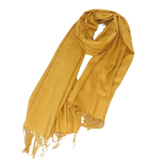 Wholesale New Product Imitation Cashmere Scarf Women's Korean Version Tassel Scarf Fashionable Warm Solid Color Scarf JDC-SF-MC002