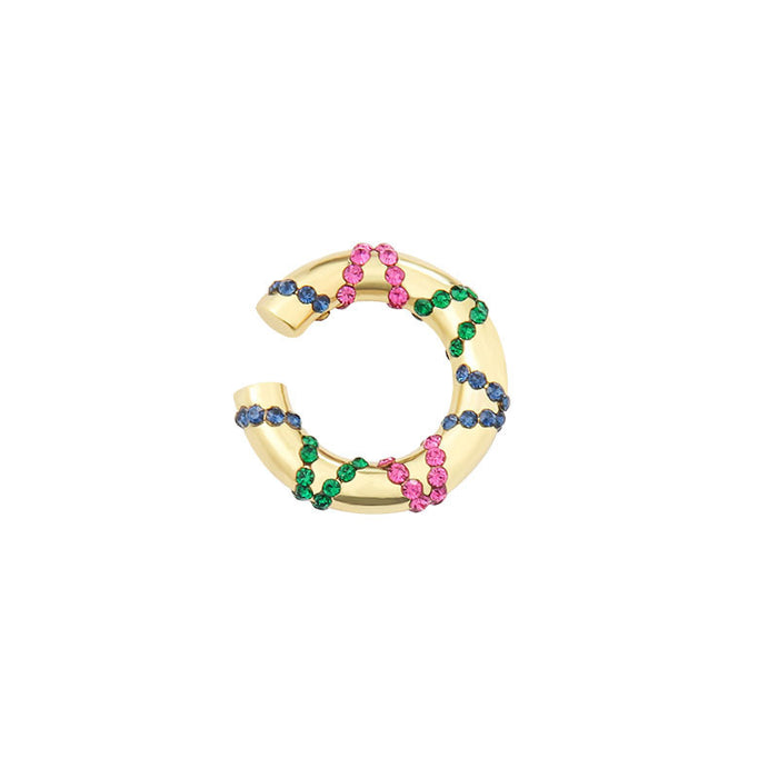 Wholesale Colorful ear clips without ear holes, fashionable alloy ear bone clips