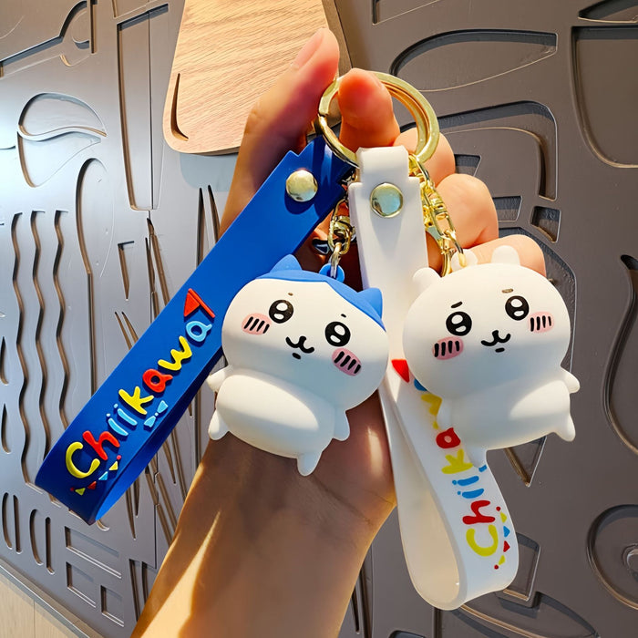 Wholesale Cartoon Keychain K-Style Chiikawa Cute Doll Couple School Bag Pendant Key Chain Accessories