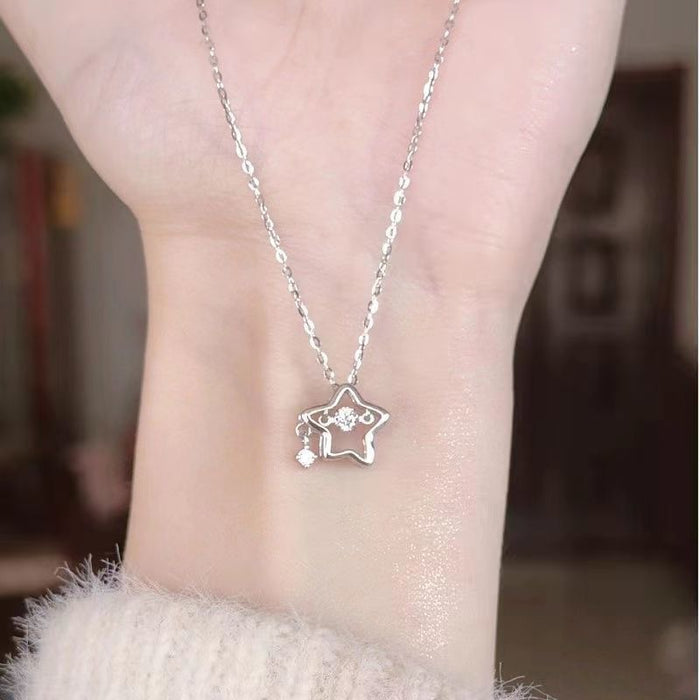 Wholesale Clavicle chain pentagram necklace star