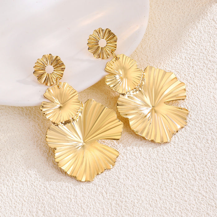 Wholesale large petal long earrings geometric earrings female manufacturers earrings