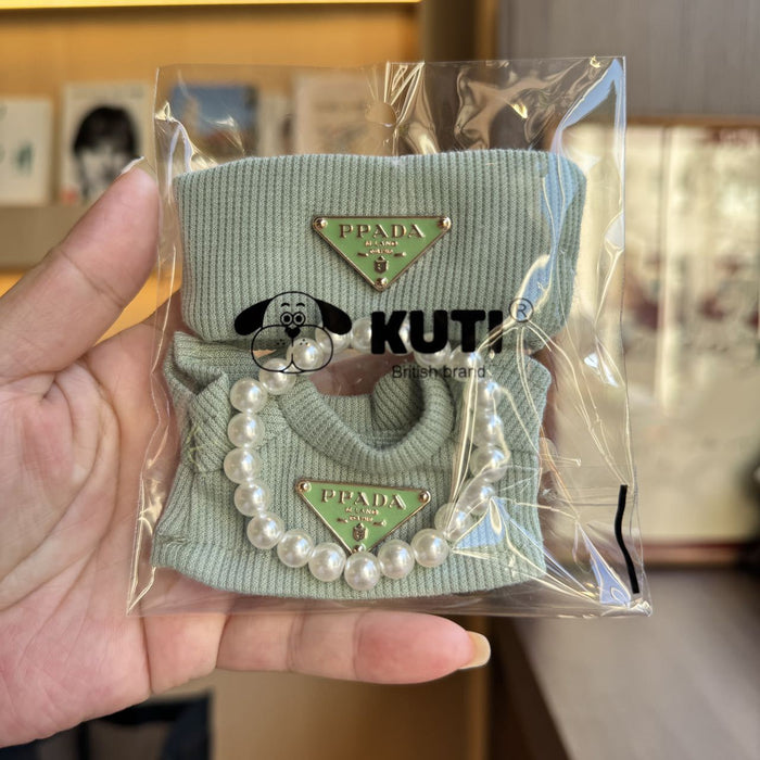 Wholesale Doll Clothes with Hat Pearl Necklace Knitted Doll Clothes