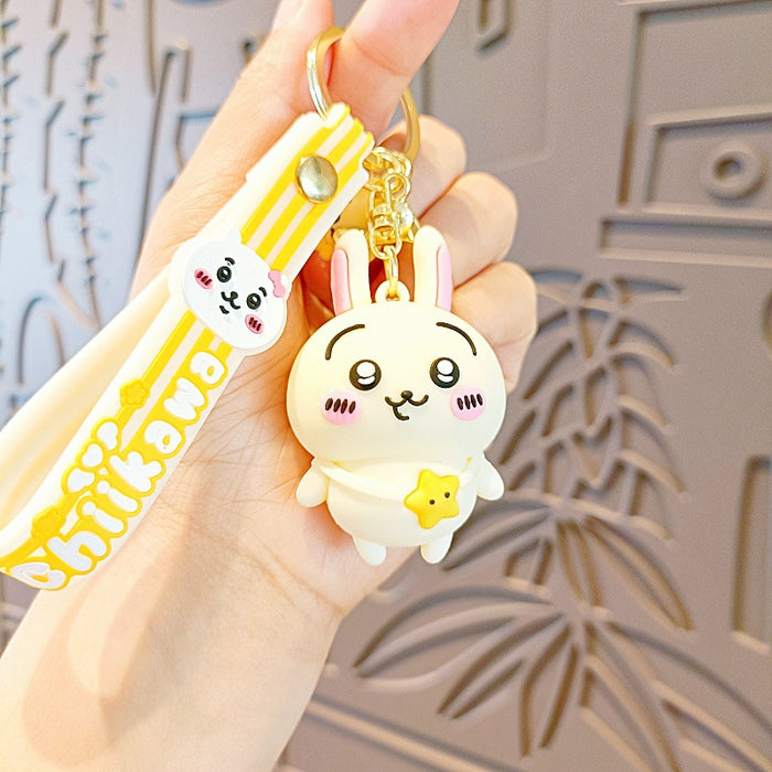 Wholesale   Cartoon Keychain Couple School Bag Pendant Car Key Chain Accessories