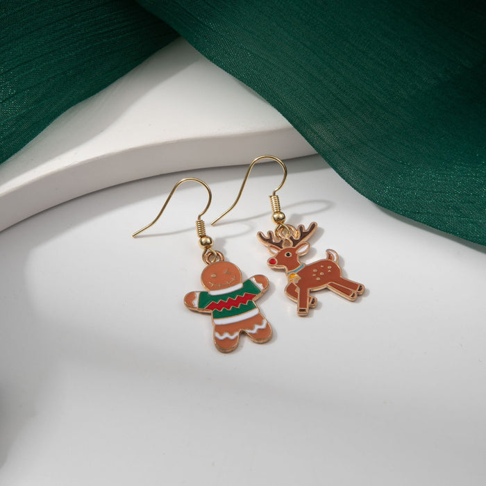 Wholesale Christmas Personalized Snowflake Bell Earrings