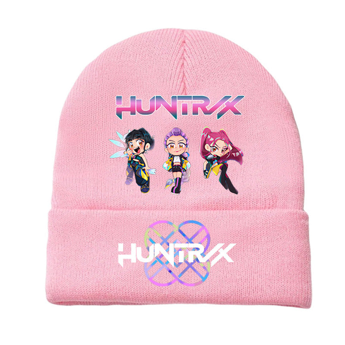 Wholesale Kpop Printed Knit Hat Fleece Hat