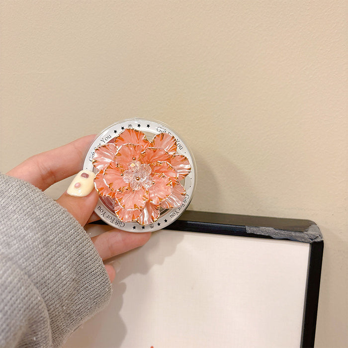 Wholesale 3D Flower Magnetic Retractable Phone Stand