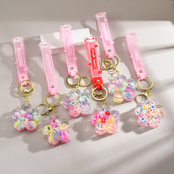 Wholesale Liquid-Filled Sakura Acrylic Car Charm &  Keychain