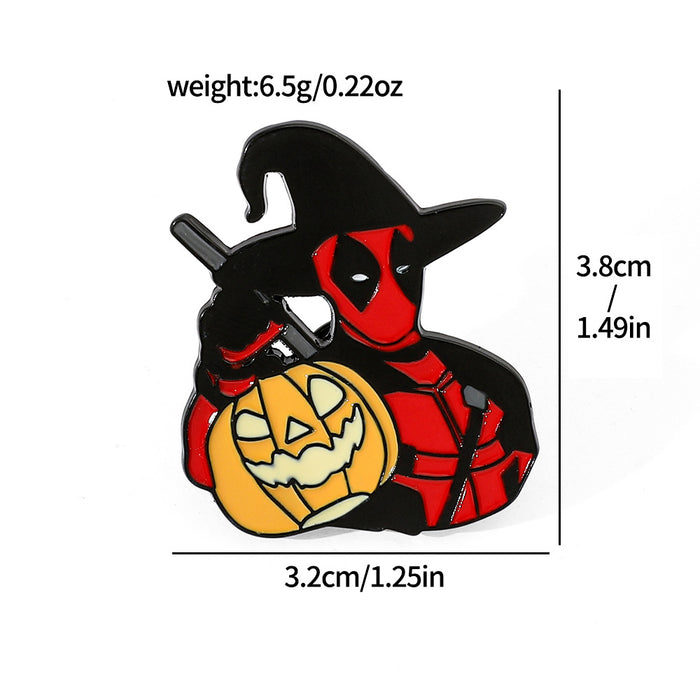 Wholesale  Funny Cartoon Magic Hat Movie Character Venom Metal Badge Accessories Pin