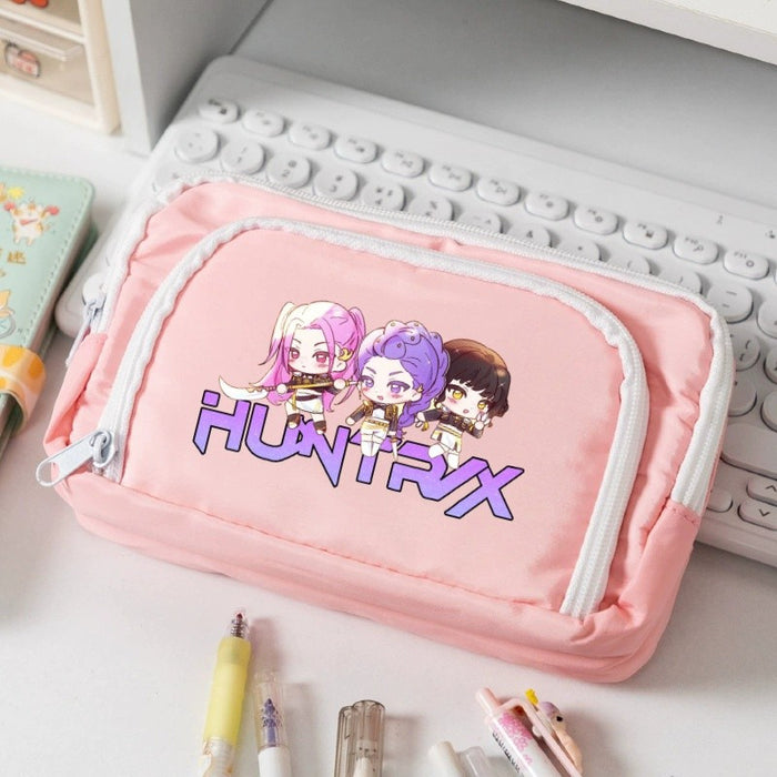 Wholesale Candy-colored cartoon print Pencil Bags for primary and secondary school girls