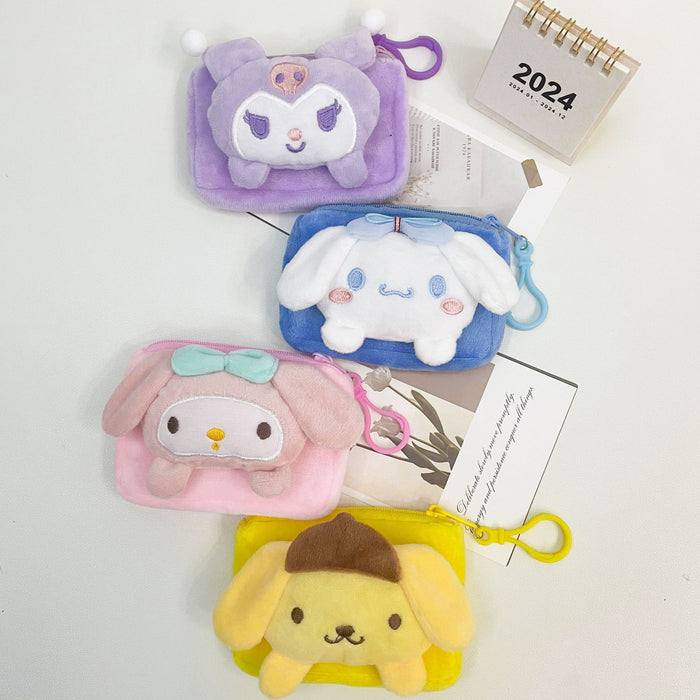 Wholesale coin purse cartoon cute doll square small wallet coin headset storage bag