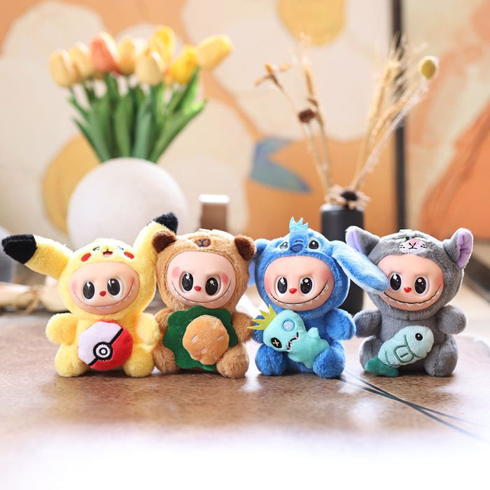 Wholesale Cute vinyl silicone transformation pendant plush toy doll bag pendant keychain