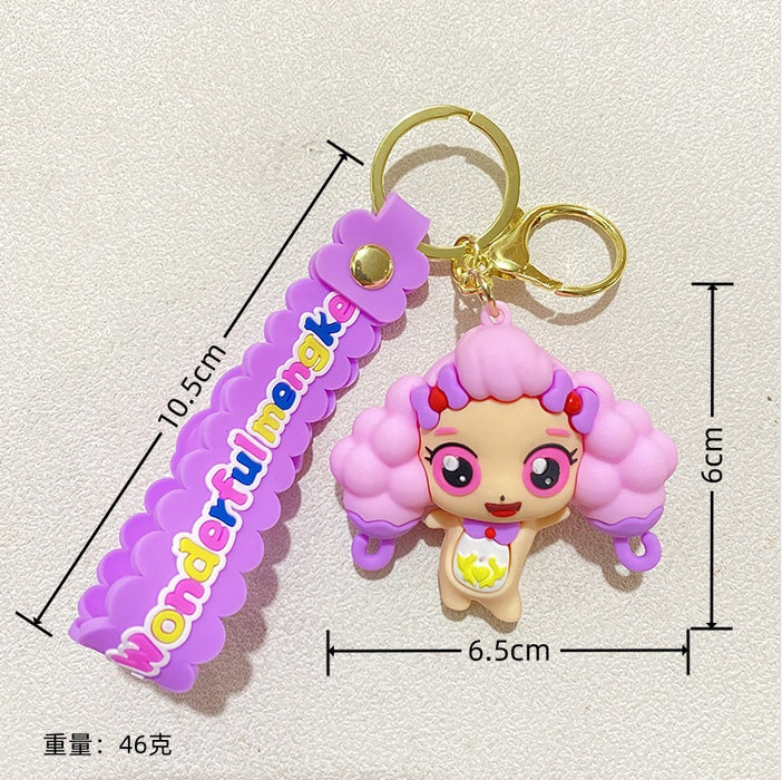 Wholesale Cartoon ful Cute Keychain Pendant Student Bookbag with Bell Pudding Dog Doll Pendant