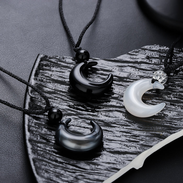 Wholesale Pendant necklace, high-end and versatile, hand woven hanging rope accessories, new minimalist accessories