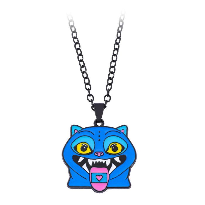 Wholesale K-pop necklace with cartoon dripping oil pendant