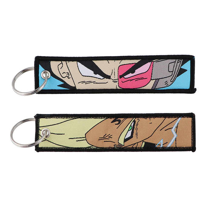 Wholesale  Woven Label Keychain Cartoon Pendant Woven Fabric Cartoon Accessory