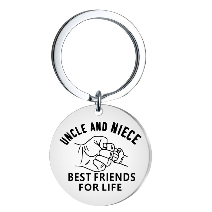 Wholesale Stainless steel keychain engraved gift
