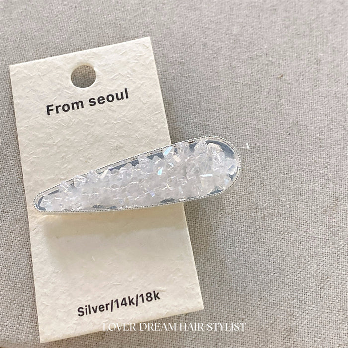 Wholesale  color solid color broken diamond hair clip sweet fashion seamless clip bangs hair accessories