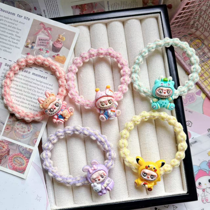 Wholesale Plush Hair Band Colorful Braided Hair Rope Student Gift Hair Accessories