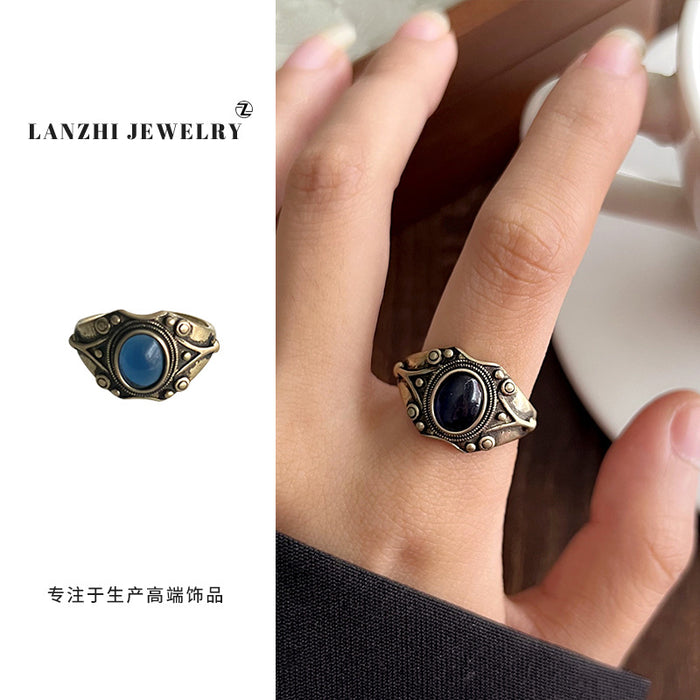 Wholesale Antique jewelry with personalized opening, pure silver ring, antique bronze