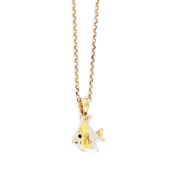 Wholesale Crane necklace with painted octagonal pendant necklace
