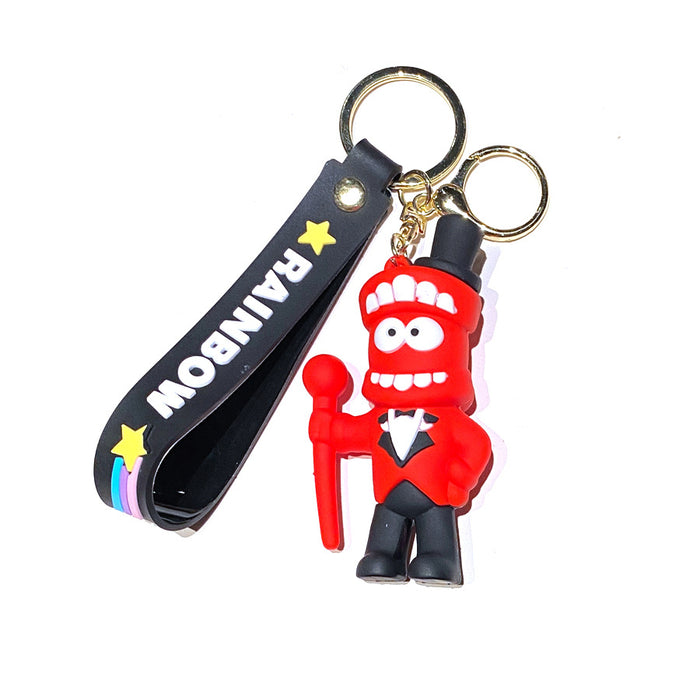 Wholesale Cartoon Digital Circus Keychain Pendant Clown Doll Accessories Couple Bag Key Chain Small Gift